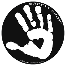 Safety Spot ™ MAGNET - Kids Handprint for Car Parking Safety - BLACK Handprint - Safety Spot