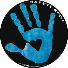 Safety Spot β’ MAGNET - Kids Handprint for Car Parking Lot Safety - BLACK Background - Safety Spot