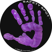 Safety Spot β’ MAGNET - Kids Handprint for Car Parking Lot Safety - BLACK Background - Safety Spot