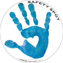 Safety Spot ™ MAGNET - Kids Handprint for Car Parking Safety - WHITE Background - Safety Spot