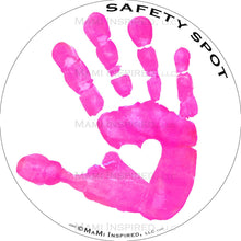 Safety Spot ™ MAGNET - Kids Handprint for Car Parking Safety - WHITE Background - Safety Spot