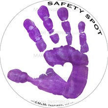 Safety Spot ™ MAGNET - Kids Handprint for Car Parking Safety - WHITE Background - Safety Spot