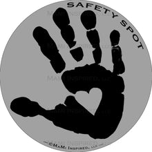 Safety Spot ™ MAGNET - Kids Handprint for Car Parking Safety - BLACK Handprint - Safety Spot