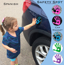 Espacio Seguro SPANISH Safety Spot β’ MAGNET - Kids Handprint for Car Parking Safety - Safety Spot