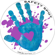 Safety Spot β’ MAGNET - Kids Handprint for Car Parking Safety - Purple, Blue SPLAT - Safety Spot