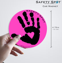 Safety Spot ™ MAGNET - Kids Handprint for Car Parking Safety - BLACK Handprint - Safety Spot