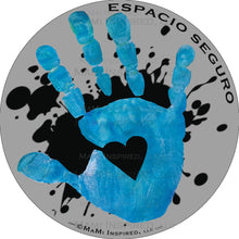 Espacio Seguro SPANISH Safety Spot β’ MAGNET - Kids Handprint for Car Parking Safety - Safety Spot