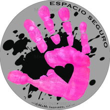 Espacio Seguro SPANISH Safety Spot β’ MAGNET - Kids Handprint for Car Parking Safety - Safety Spot