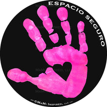Espacio Seguro SPANISH Safety Spot β’ MAGNET - Kids Handprint for Car Parking Safety - Safety Spot
