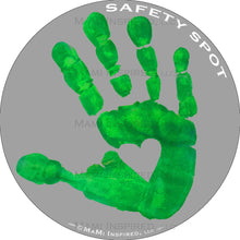 Safety Spot β’ MAGNET - Kids Handprint for Car Parking Safety - GRAY Background - Safety Spot