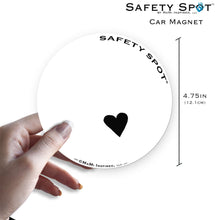 Safety Spot ™ MAGNET Blank - Kids Handprint for Car Parking Safety - WHITE Background Blank to trace your own kids' hand - Safety Spot