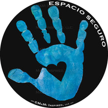 Espacio Seguro SPANISH Safety Spot ™ MAGNET - Kids Handprint for Car Parking Safety - Safety Spot